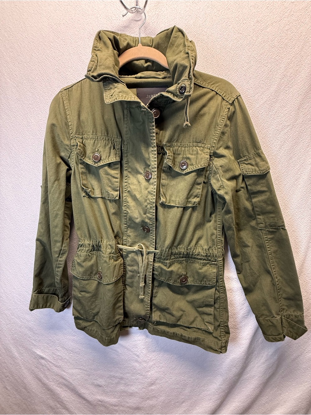J.CREW : Hunter Green Cotton Field Mechanic Military Utility Barn Coat
Jacket XS